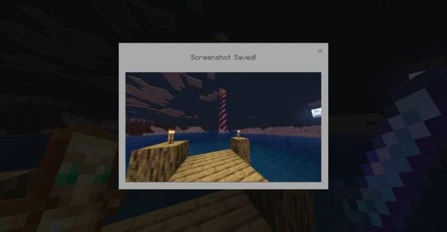 Кнопка сделать скриншот - Мод/Аддон Minecraft PE