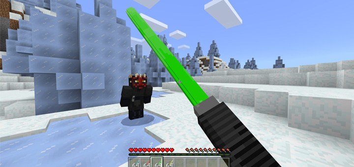 3D Лазерный меч - Мод/Аддон Minecraft PE